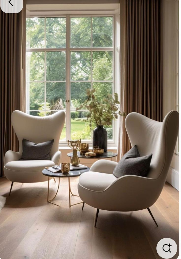 Paire de Fauteuils Lounge Blancs Design Contemporain